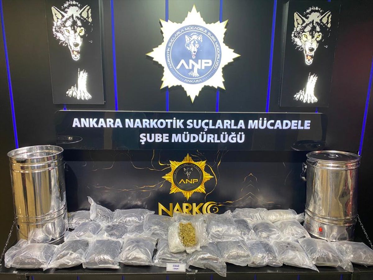 Ankara\'da Uyuşturucu Operasyonunda 18 Kilo Esrar Ele Geçirildi