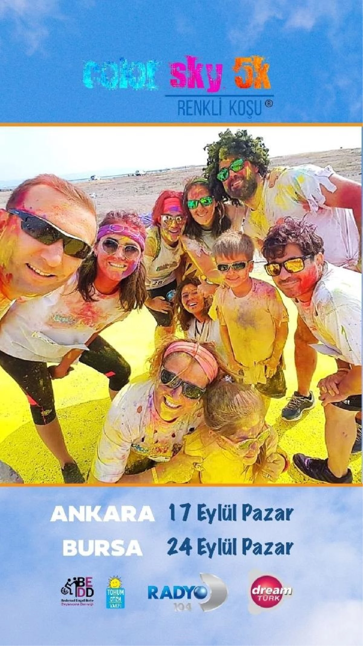 Color Sky 5K Renkli Koşu Festivali Bursa\'da Başlıyor