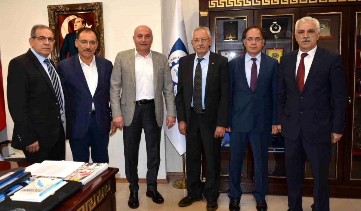 ESAV Başkanı Veysel Karani Aksungur, ETSO Başkanı Saim Özakalın\'ı ziyaret etti