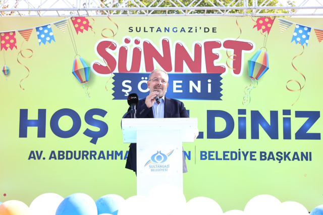 Sultangazi Belediye Başkanı Av. Abdurrahman Dursun'un katıldığı törende bin 500 çocuk sünnet ettirildi