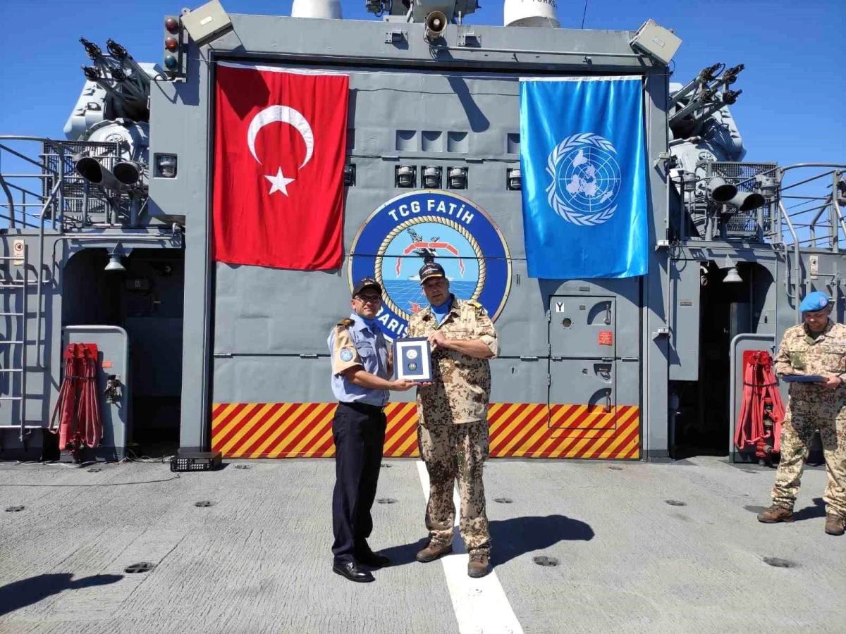Milli Savunma Bakanlığı, UNIFIL Deniz Görev Kuvveti Komutanı TCG FATİH gemisini ziyaret etti