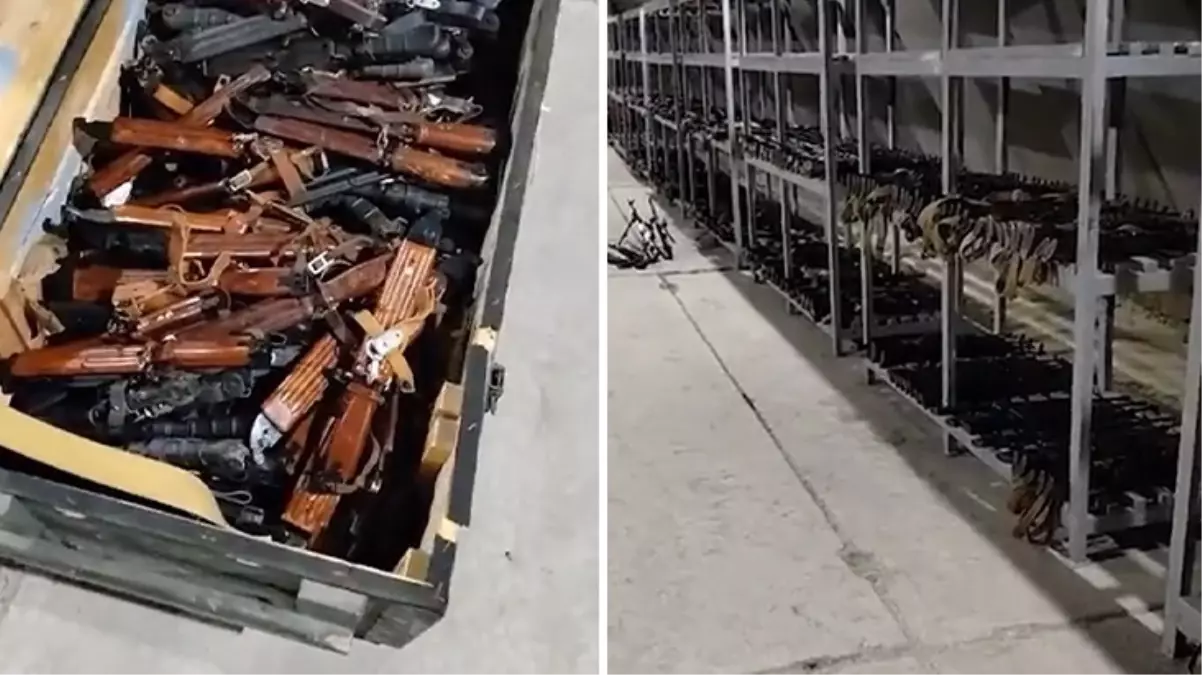 Azerbaycan, Karabağ\'daki mermer fabrikasında Ermenilere ait çok sayıda silah ele geçirdi