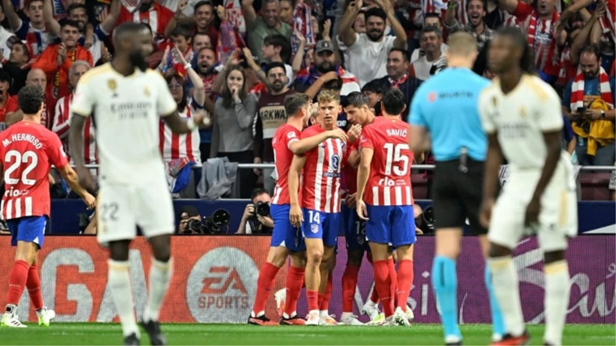 4 gollü maçın kazananı Atletico! Real Madrid\'in fişini Morata çekti