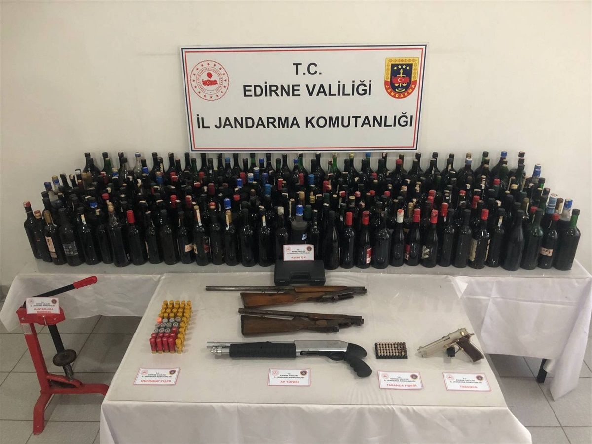 Edirne\'de 415 litre sahte içki ele geçirildi