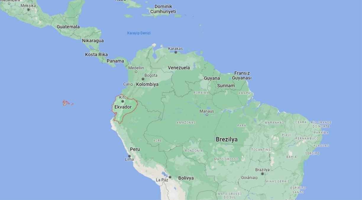 Ekvador hangi yarım kürede? Ekvador\'un konumu ve harita bilgisi