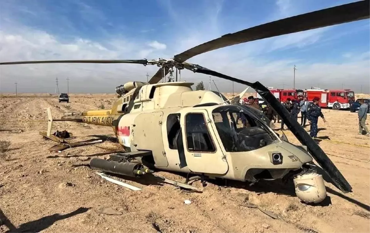 Irak'ta eğitim uçuşu yapan askeri helikopter düştü, 2 pilot yaralandı
