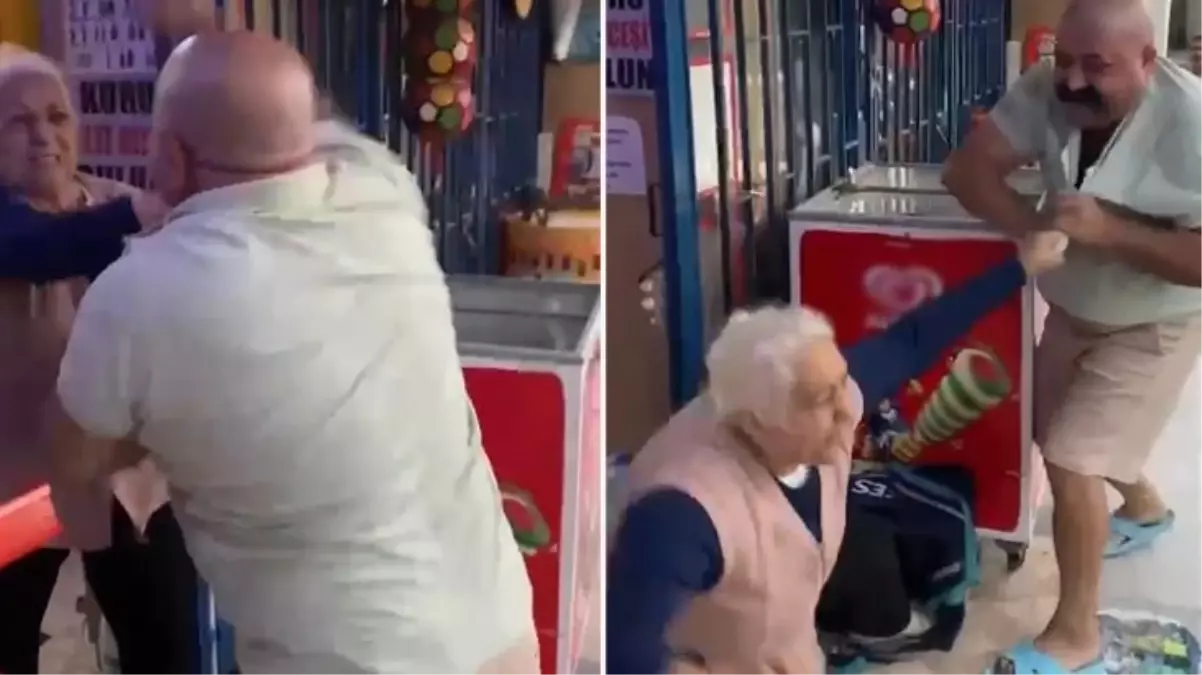 Torununa kızan babaanne, oğlu tarafından sokak ortasında darbedildi