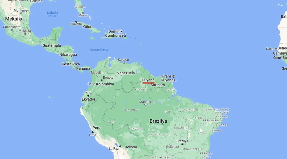 Guyana hangi yarım kürede? Coğrafi konumu ve harita bilgisi