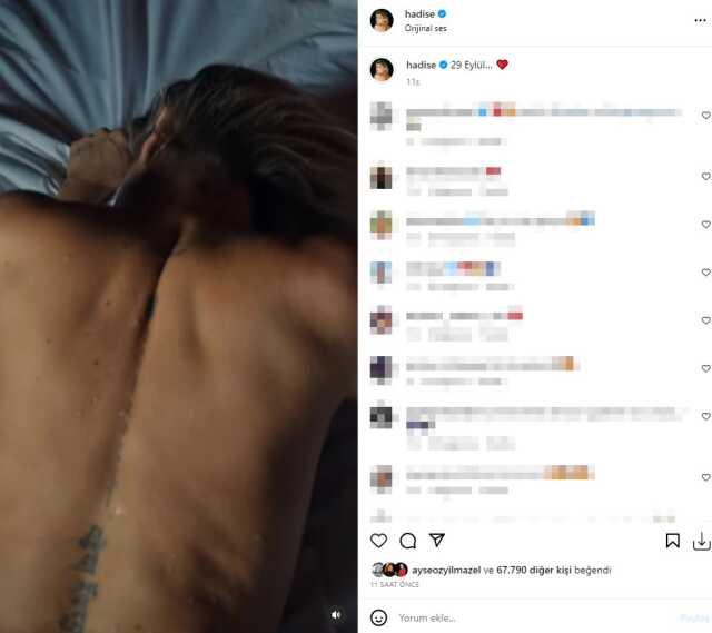 Hadise'nin erotik klibinden ilk görüntü geldi! Takipçilerinden tepki yağdı