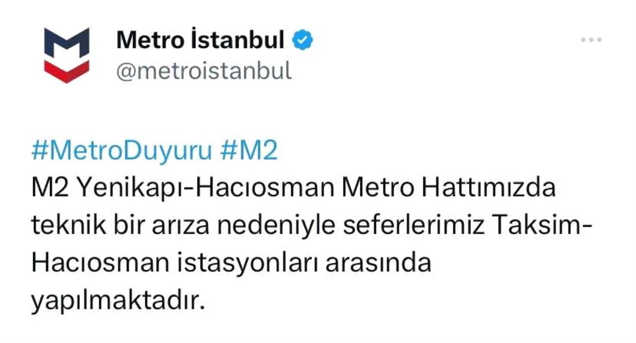 İstanbul\'da Bağcılar-Yenikapı metro hattında arıza meydana geldi