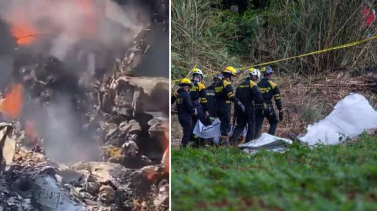 Meksika\'da iki özel uçak havada çarpıştı! 1\'i çocuk 5 kişi feci şekilde can verdi