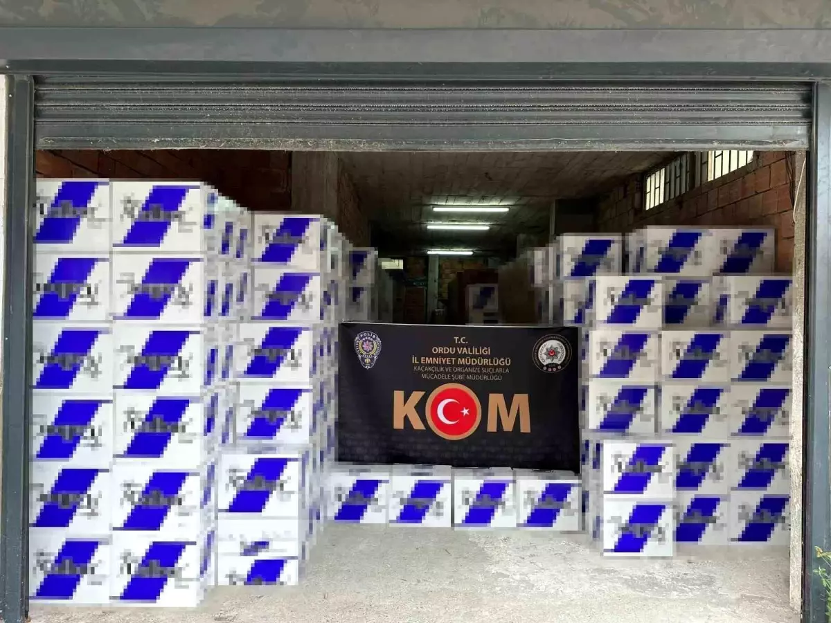 Ordu\'da Kaçakçılık Operasyonunda Çok Sayıda Ürün Ele Geçirildi