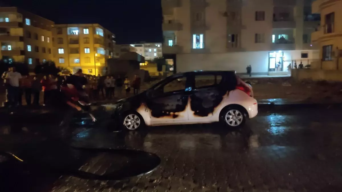 Şanlıurfa'da seyir halindeki otomobil yandı
