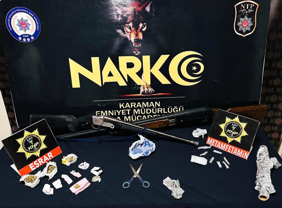 Karaman\'da Uyuşturucu Operasyonu: 1 Tutuklama, 1 Ev Hapsi