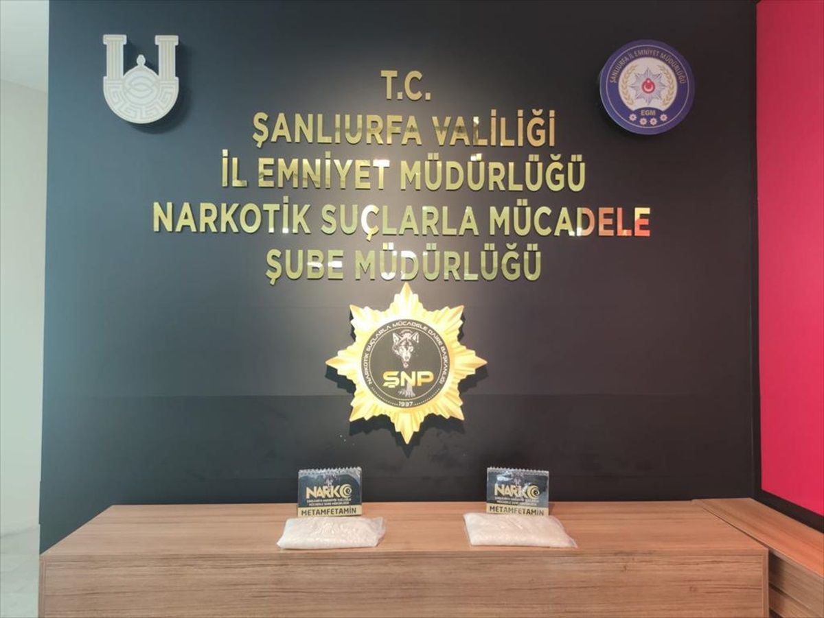 Şanlıurfa\'da 1 kilo 900 gram metamfetamin ele geçirildi, 2 şüpheli gözaltına alındı