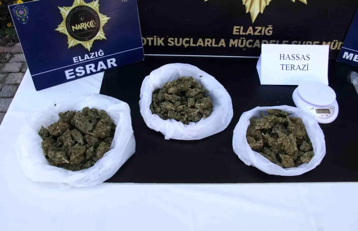 Elazığ\'da Uyuşturucu Operasyonu: 3 Şüpheli Yakalandı