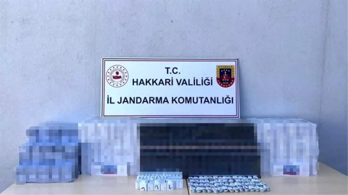 Hakkari\'de Jandarma Operasyonunda Gümrük Kaçağı Malzemeler ve Hayvanlar Ele Geçirildi