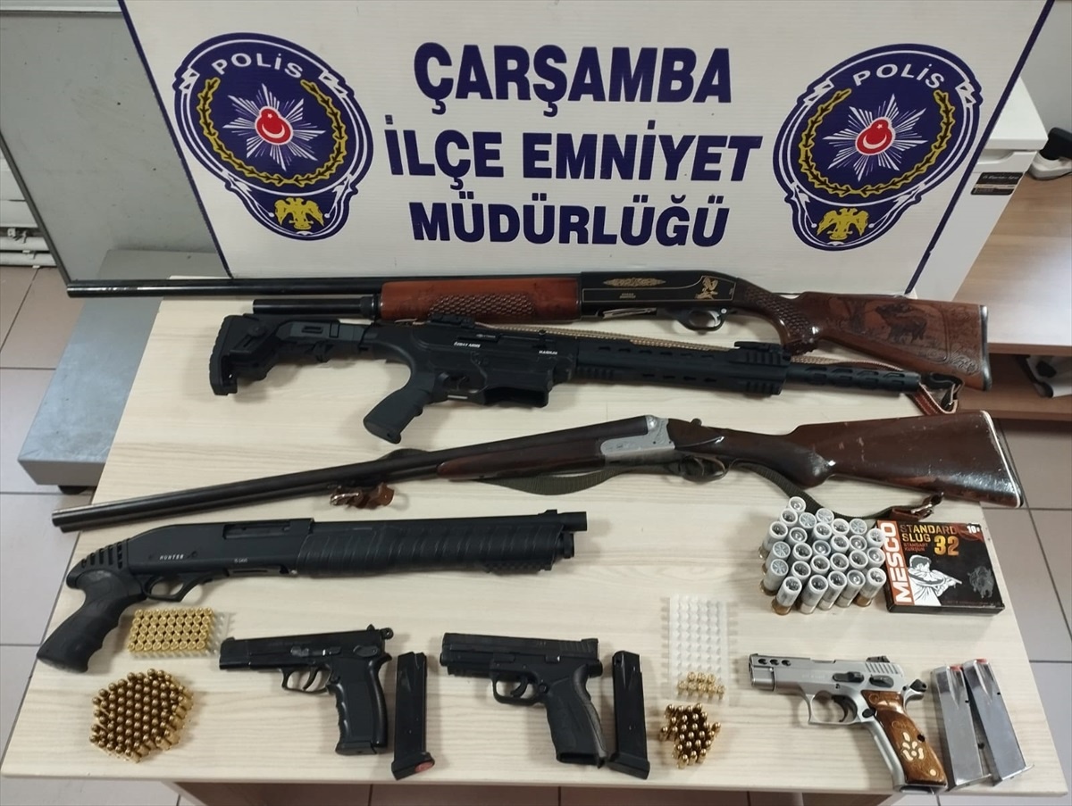 Samsun\'da silahla havaya ateş açan 4 şüpheli yakalandı
