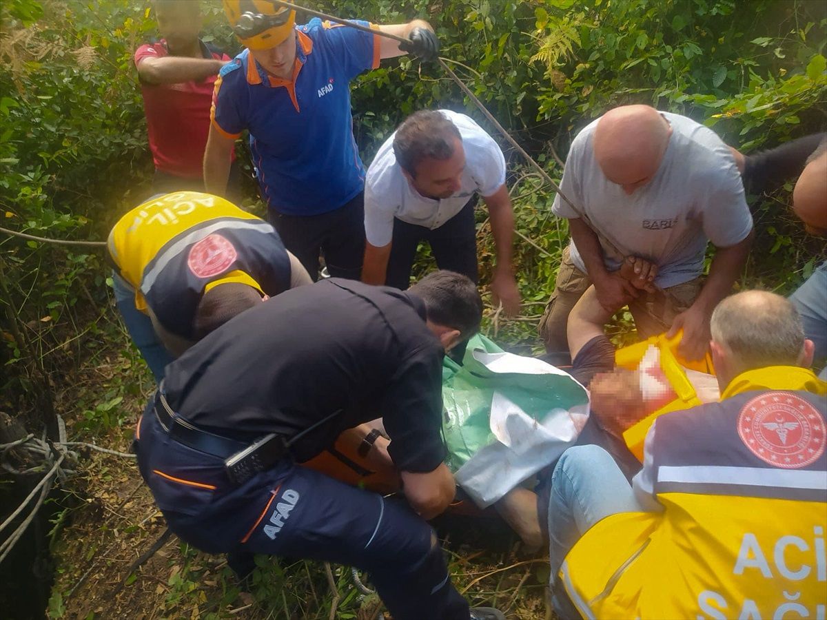Zonguldak'ta düştüğü mağaradan kurtarılan kişi tedavi altına alındı