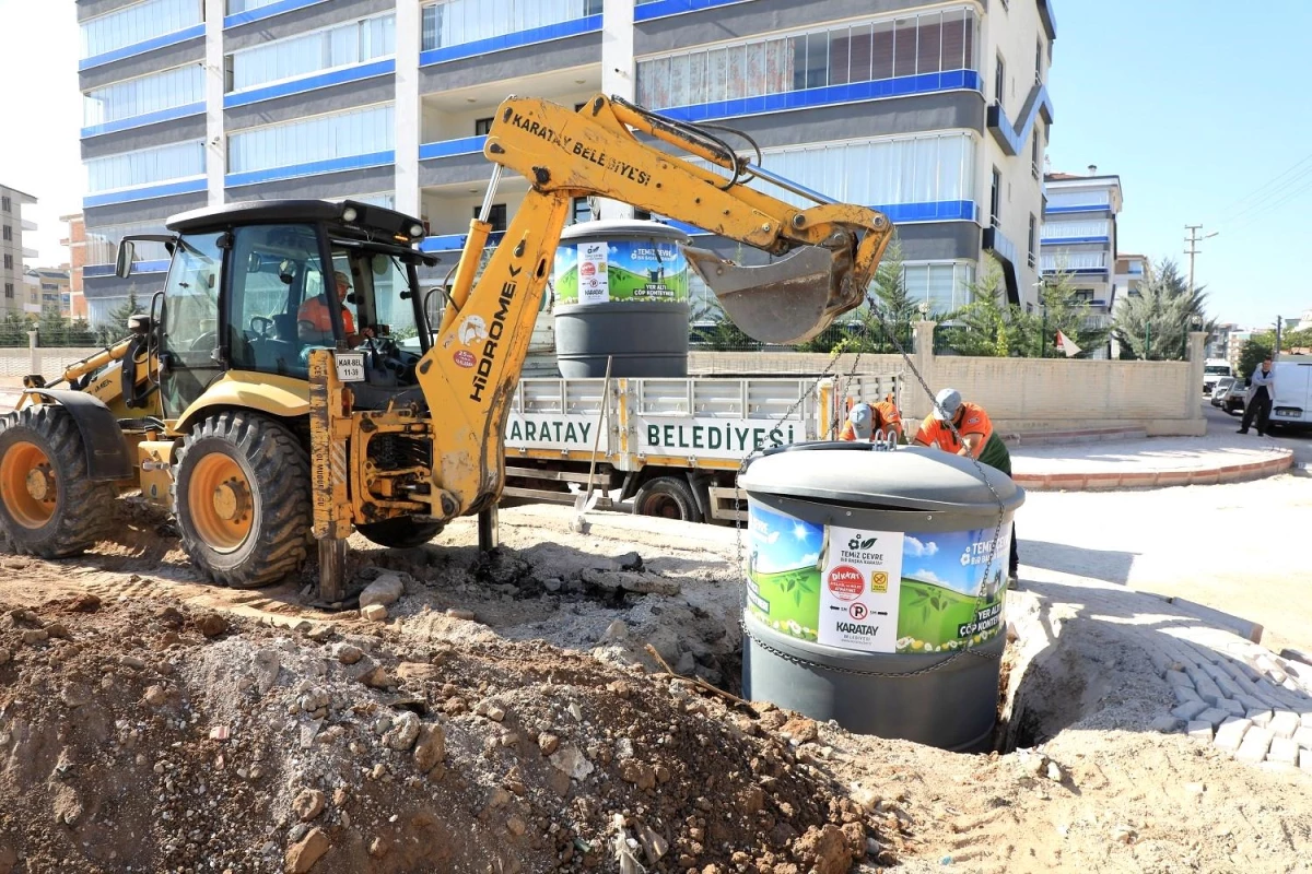 Konya Karatay İlçe Belediyesi Çöp Konteynerlerini Yeniliyor