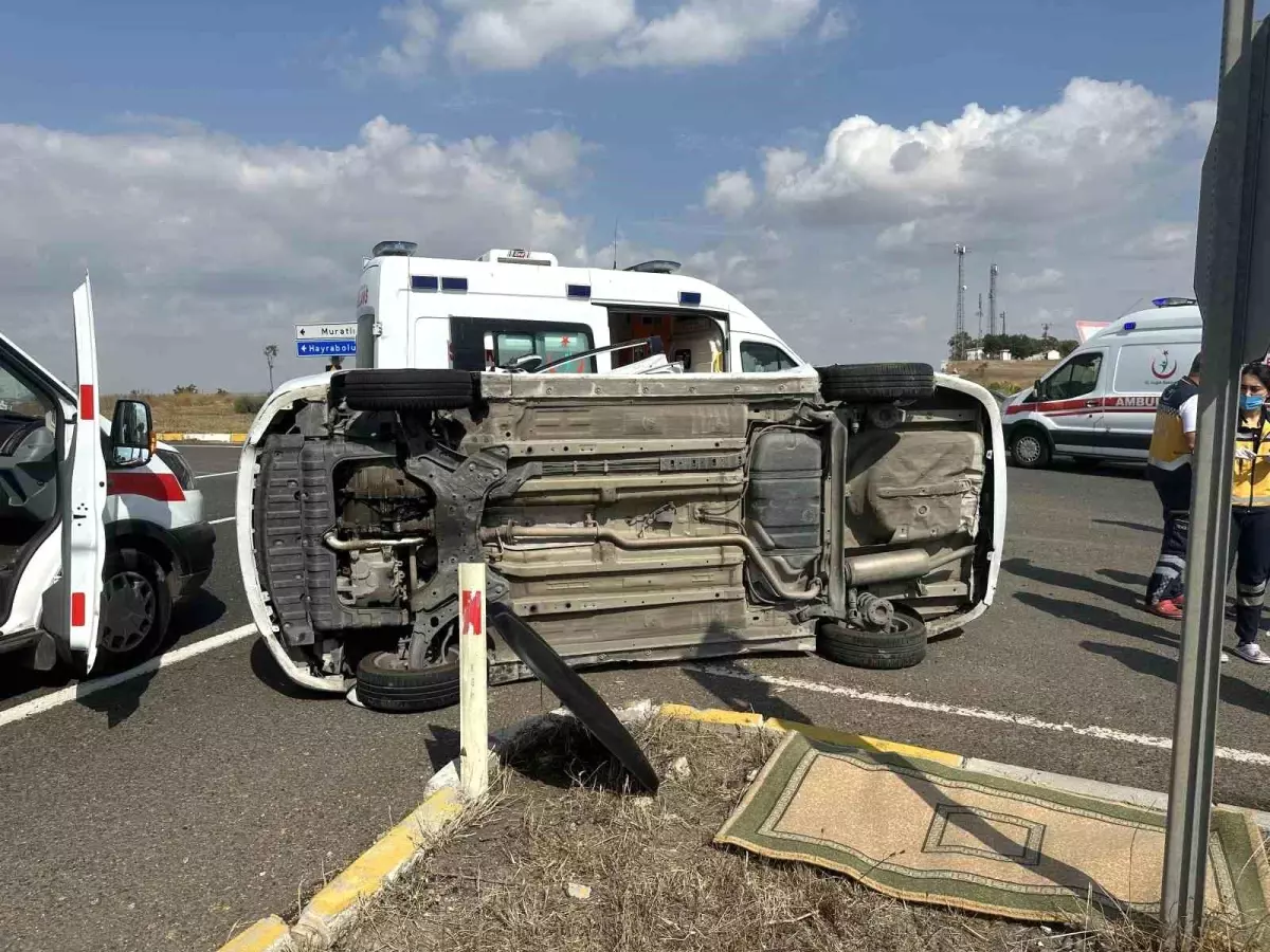 Tekirdağ Muratlı\'da Trafik Kazası: 4 Yaralı