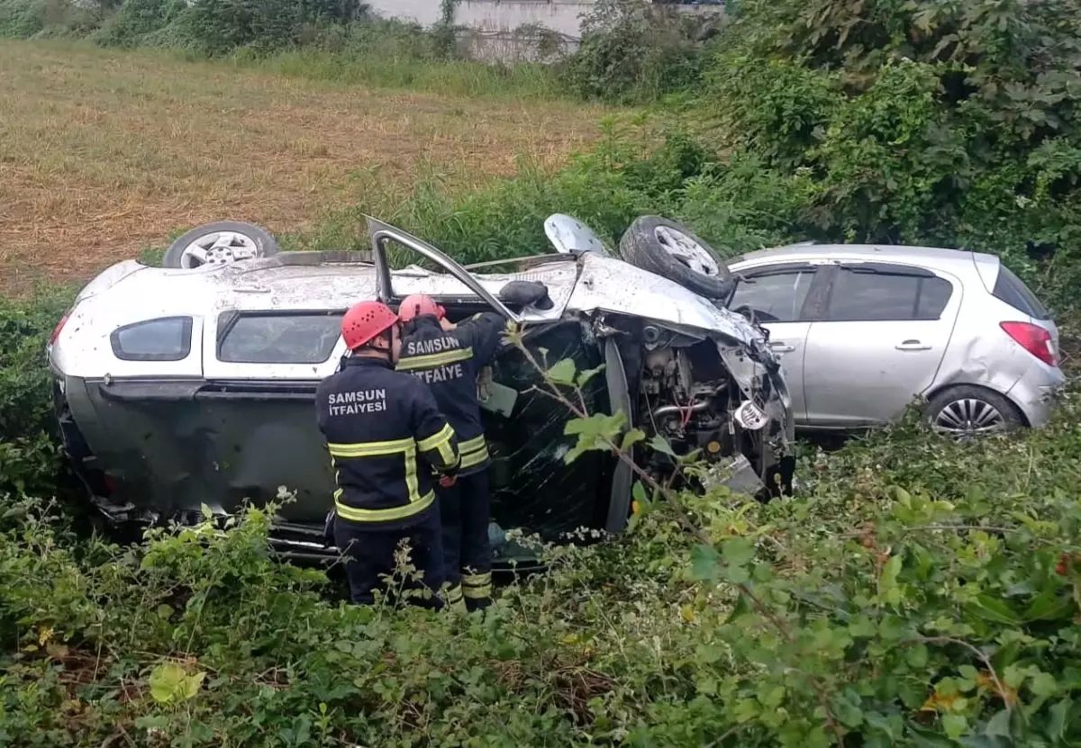 Samsun\'da Zincirleme Trafik Kazası: 5 Yaralı