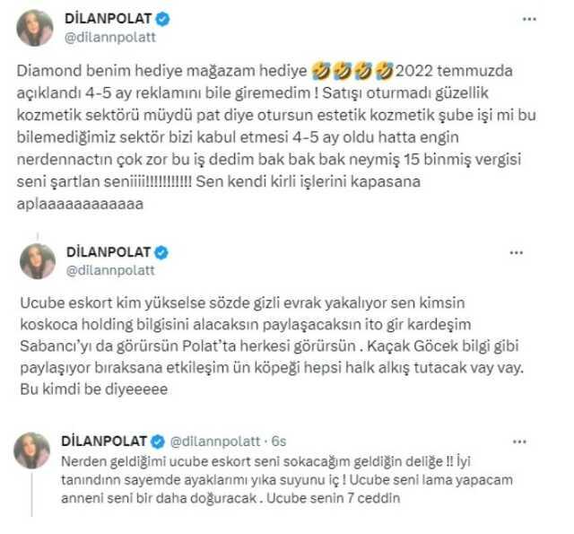 Dilan Polat, vergi kaçırdıklarını iddia eden gazeteciye küfür ve hakaretler savurdu Dilan Polat, vergi kaçırdıklarını iddia eden gazeteciye küfür ve hakaretler savurdu