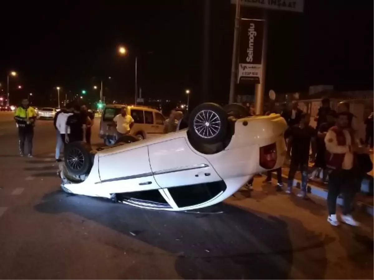 İnegöl\'de makas atan otomobil takla attı: 1 yaralı