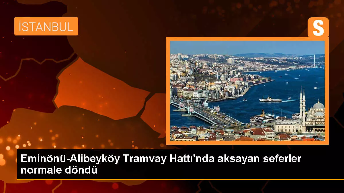 Eminönü-Alibeyköy Cep Otogarı Tramvay Hattı\'nda Teknik Arıza Sonrası Seferler Normale Döndü