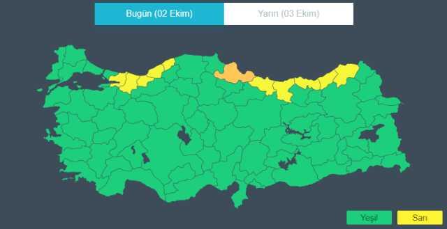 Meteoroloji'den 11 il için sarı kodlu uyarı geldi