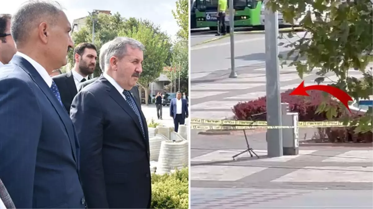 Mustafa Destici\'nin Denizli ziyareti sırasında yapılan bomba ihbarı ekipleri harekete geçirdi