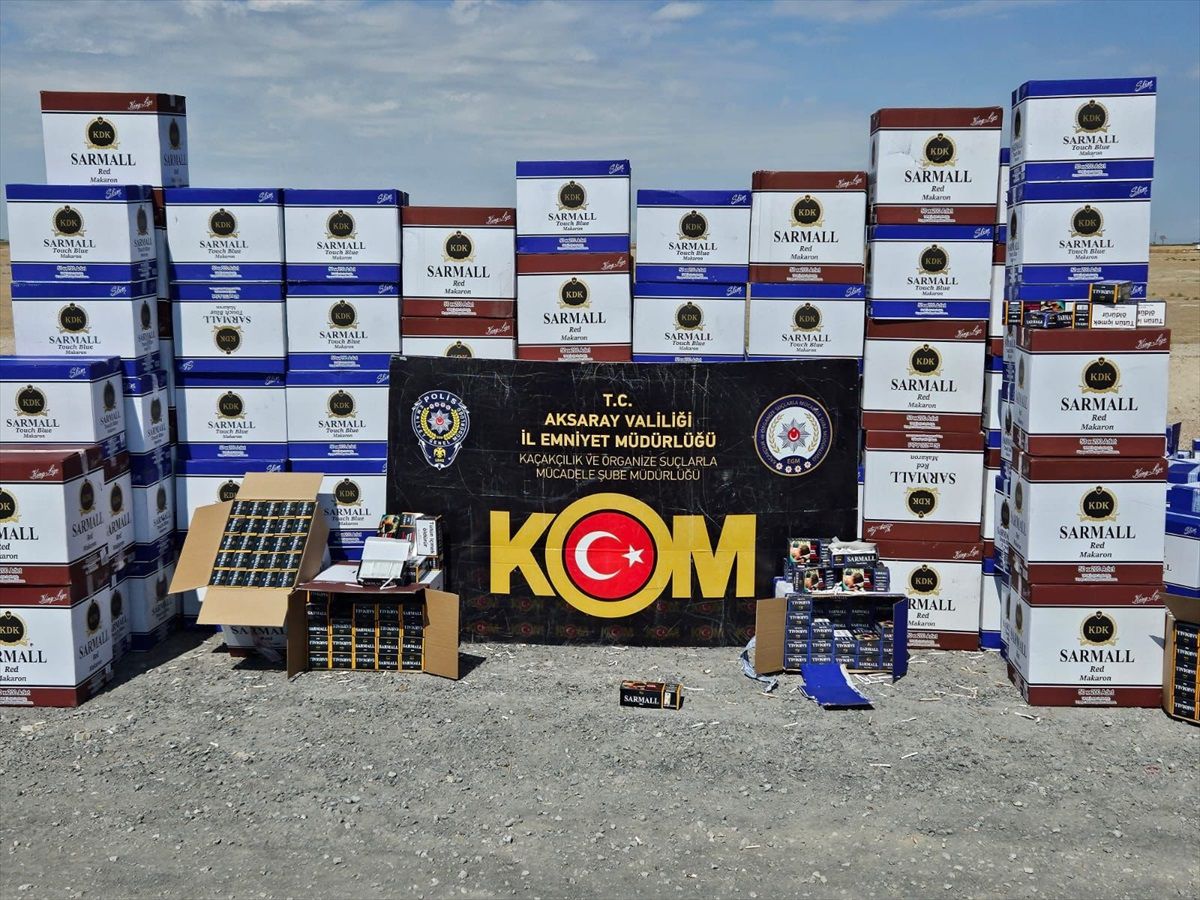 Aksaray\'da 6 Milyon Makaron Ele Geçirildi