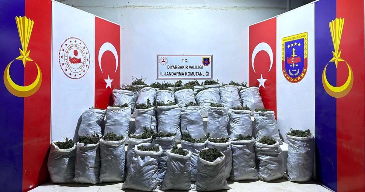 Diyarbakır\'da terör finans kaynağına operasyon: 10 bin kök kenevir ve 202 kilo kubar esrar ele geçirildi