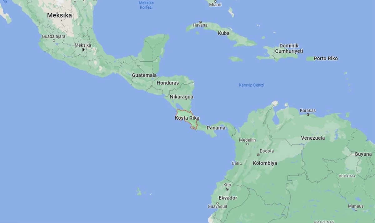 Kosta Rika hangi yarım kürede ve kıtada? Costa Rika\'nın konumu, nüfusu, coğrafi koşulları ve harita bilgisi
