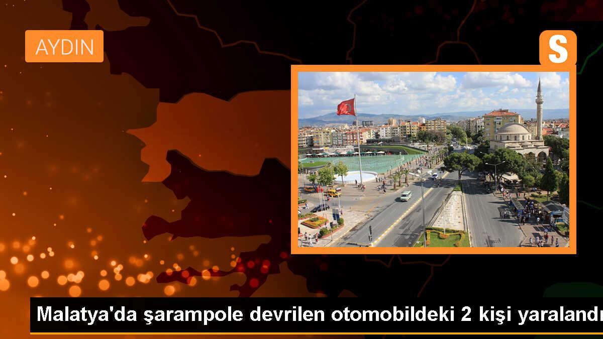Malatya\'da şarampole devrilen otomobilde 2 kişi yaralandı