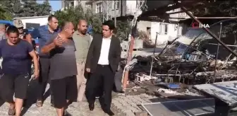 Çadırları yanan depremzede vatandaşlara devletten şefkat eli