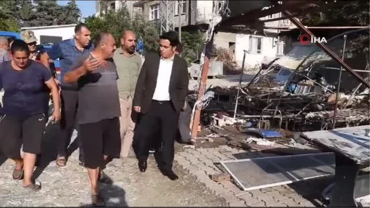 Çadırları yanan depremzede vatandaşlara devletten şefkat eli