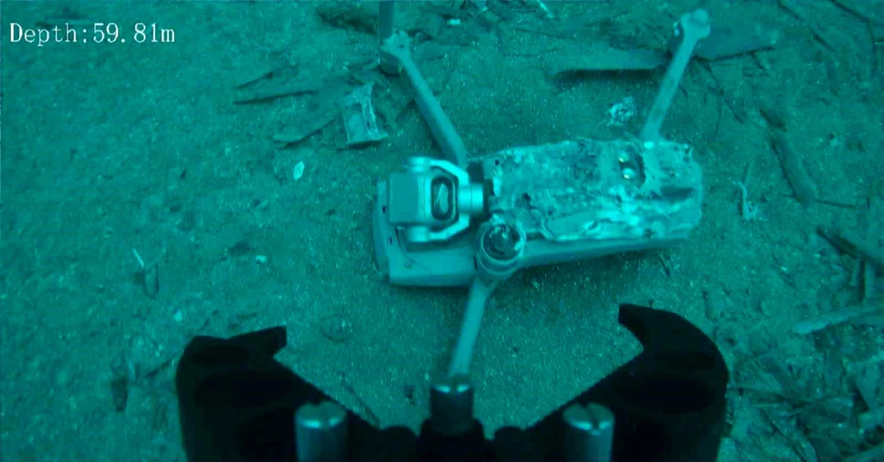 Ege Denizi\'nde Düşen Dron Kurtarıldı