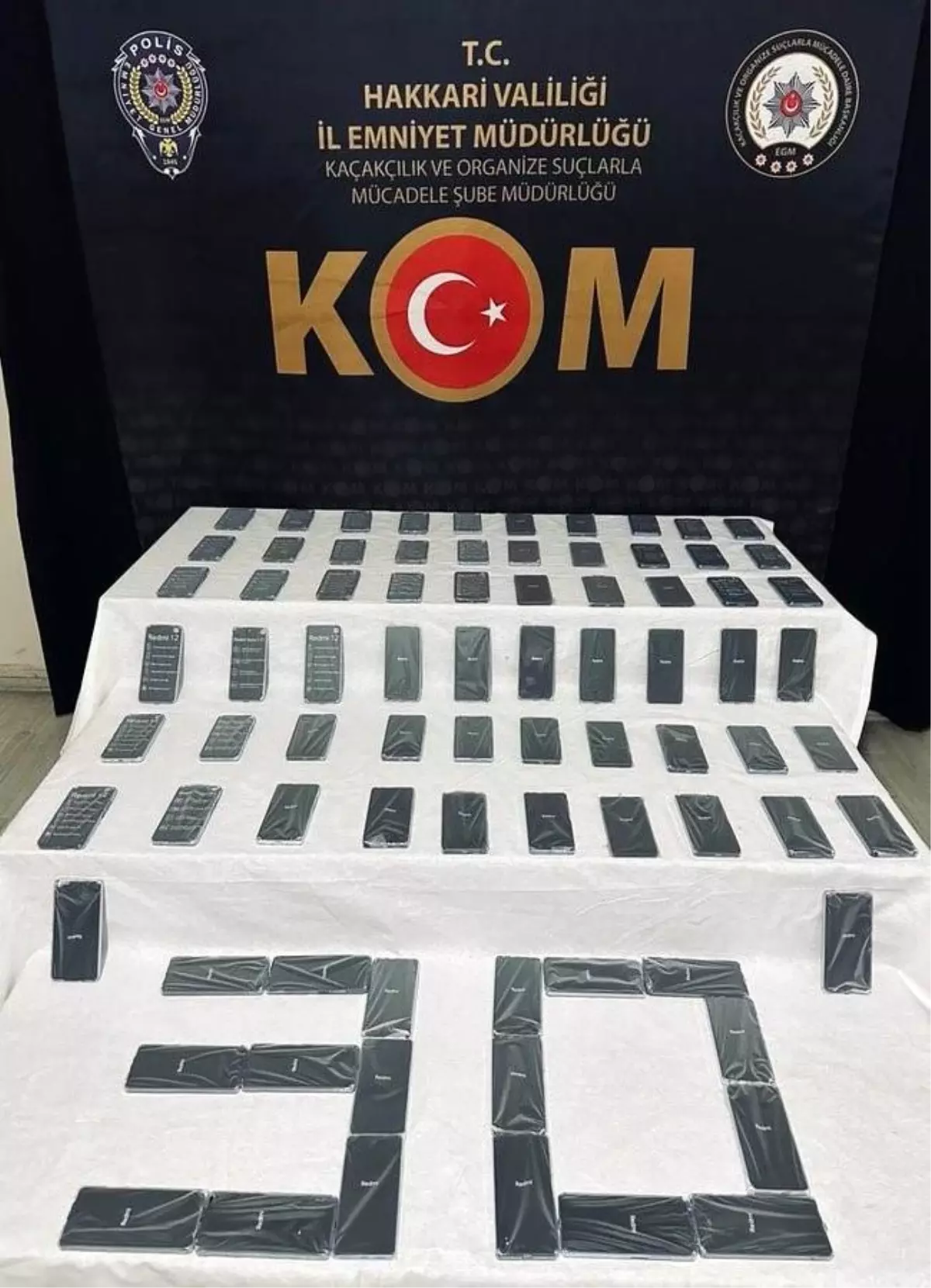 Hakkari\'de 80 Adet Gümrük Kaçağı Cep Telefonu Ele Geçirildi