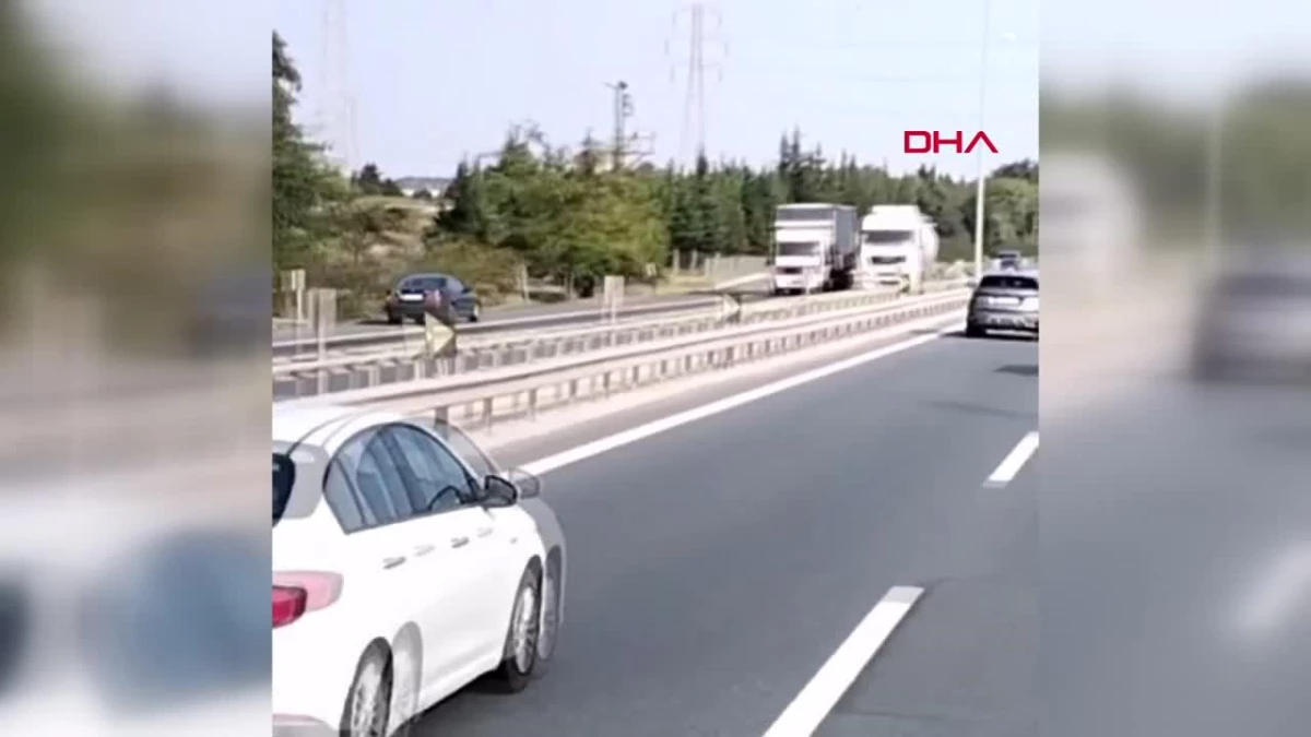 TEM Otoyolu\'nda Ters Yönde İlerleyen Sürücü Trafiği Tehlikeye Attı