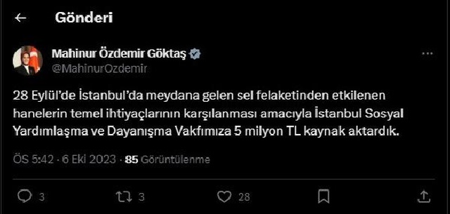 AİLE ve Sosyal Hizmetler Bakanı İstanbul'da sel felaketinden etkilenen ailelere 5 milyon TL kaynak aktardı AİLE ve Sosyal Hizmetler Bakanı İstanbul'da sel felaketinden etkilenen ailelere 5 milyon TL kaynak aktardı
