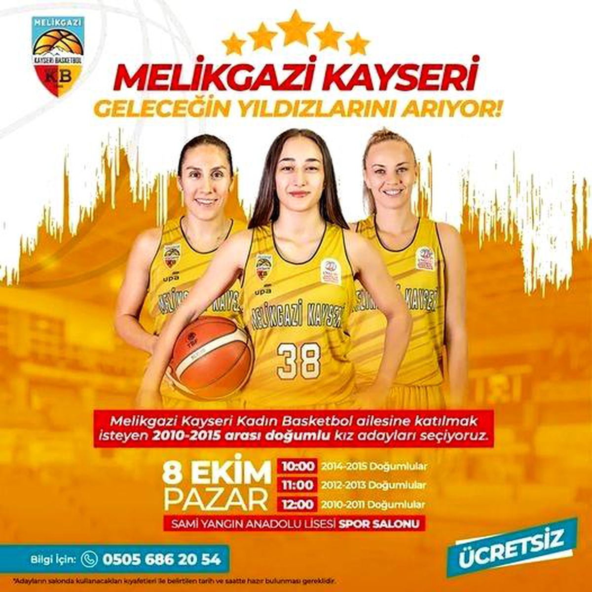 Melikgazi Kayseri Basketbol, yeni yıldız adaylarını arıyor
