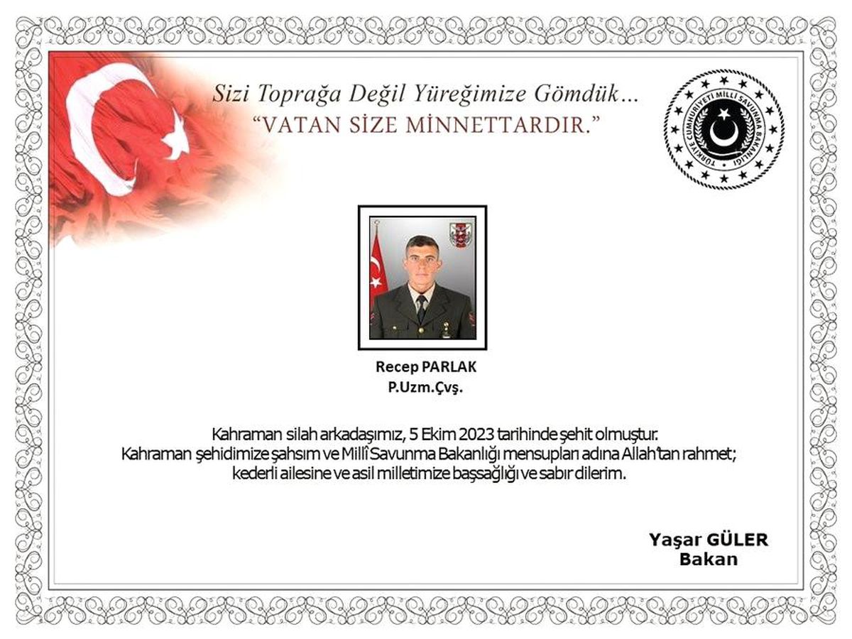 Pençe-Kilit operasyonu bölgesinde yaralanan asker tedavi gördüğü hastanede şehit oldu