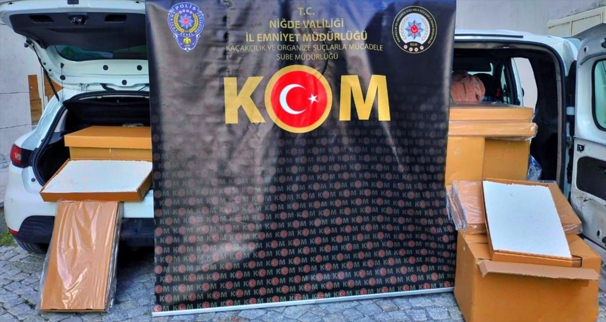 Niğde\'de 895 bin makaron ele geçirildi