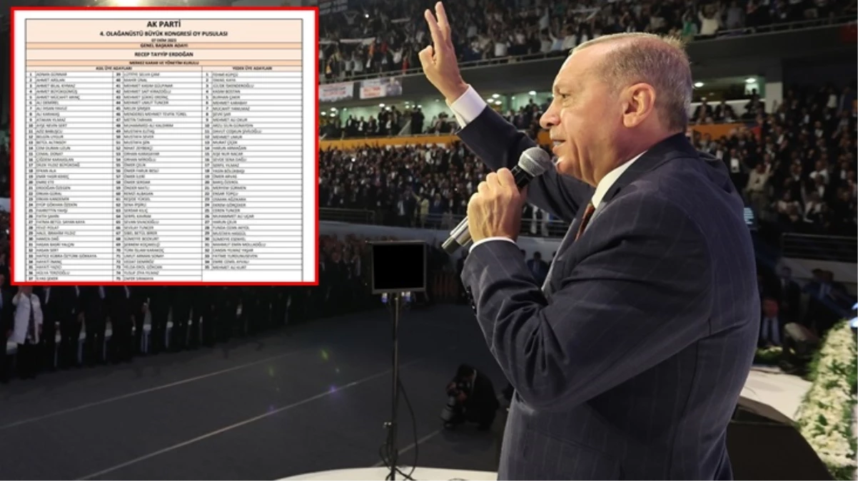 AK Parti\'nin MKYK listesinde 49 isim çizik yedi