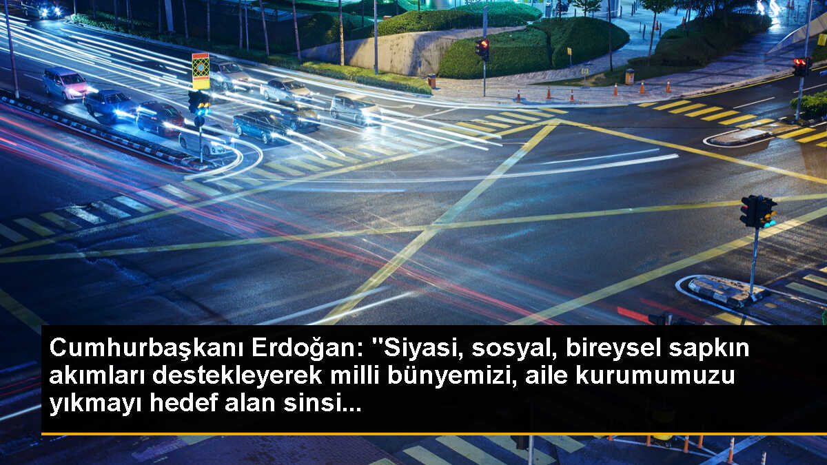 Cumhurbaşkanı Erdoğan: "Siyasi, sosyal, bireysel sapkın akımları destekleyerek milli bünyemizi, aile kurumumuzu yıkmayı hedef alan sinsi...