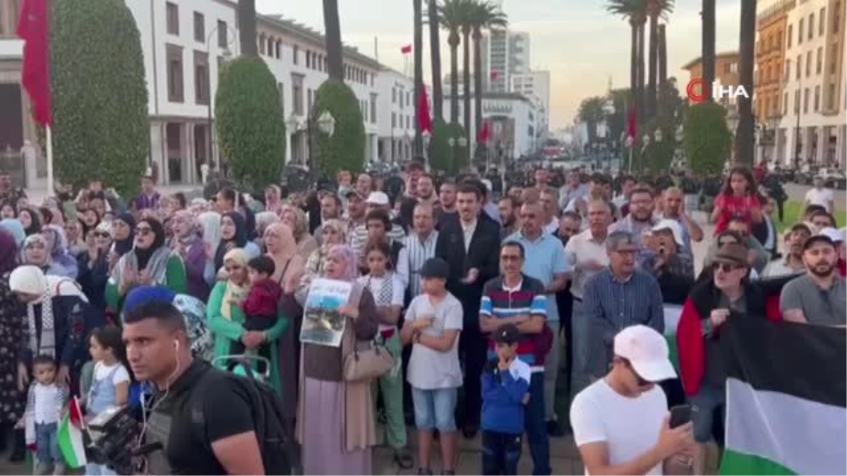 Rabat\'ta Filistin\'e Destek Gösterisi
