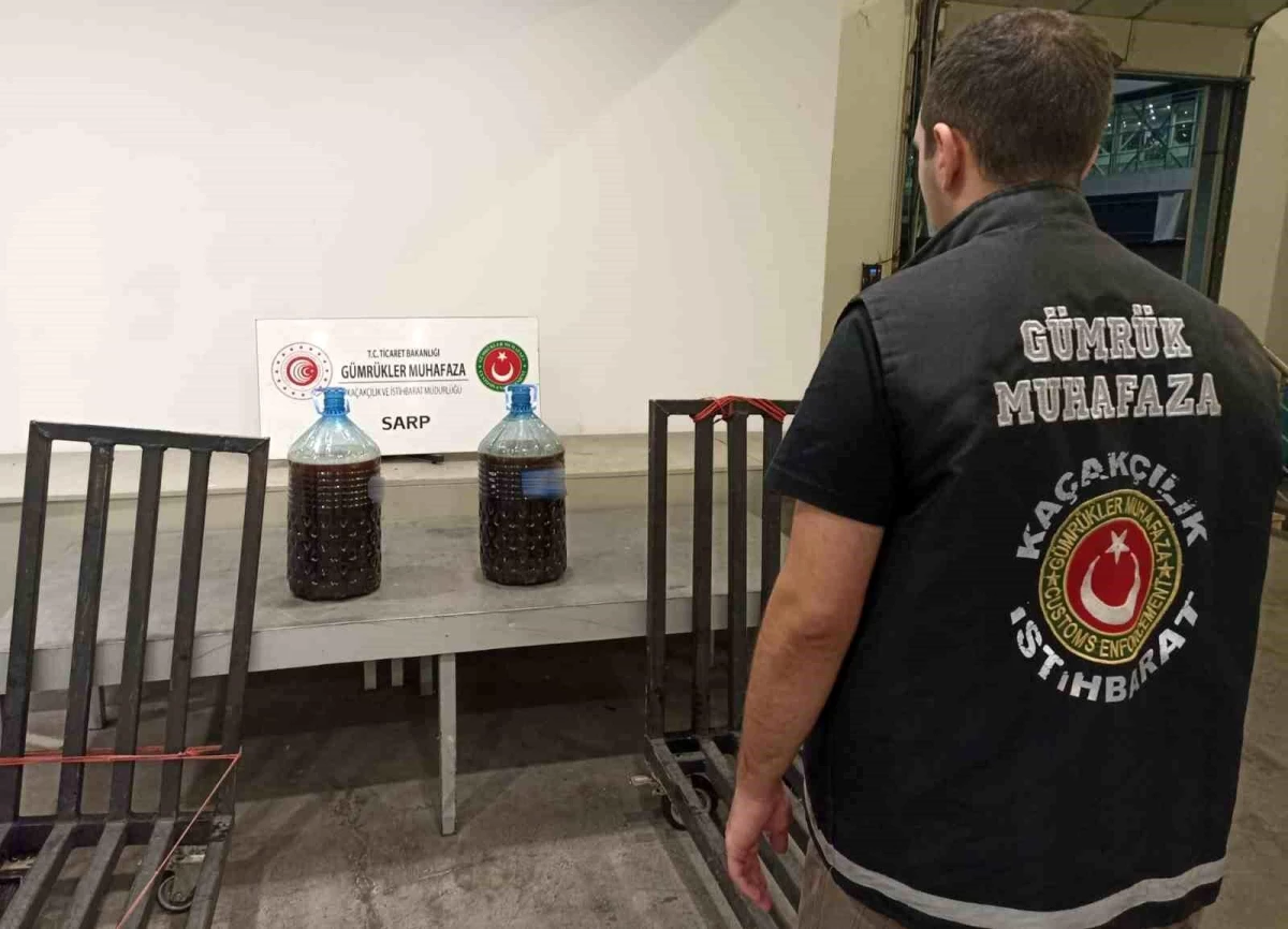 Sarp Gümrük Kapısı\'nda 47 Kilo Kaçak Kestane Balına El Konuldu