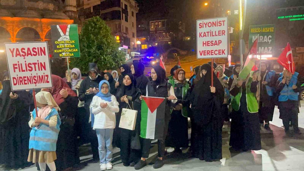 Rize\'de Filistin\'e Destek Yürüyüşü