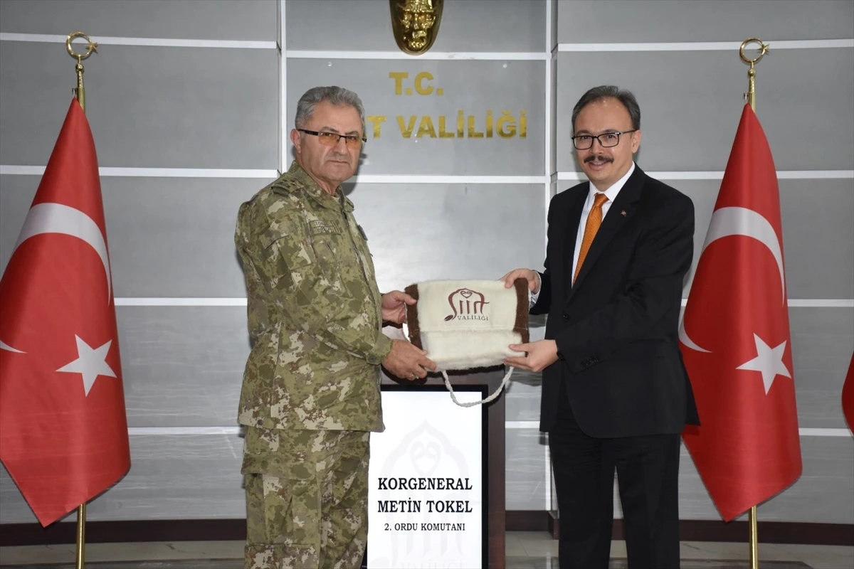 Korgeneral Metin Tokel, Siirt Valisi ve Belediye Başkan Vekili Dr. Kemal Kızılkaya\'yı ziyaret etti